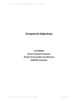 Compound Adjectives