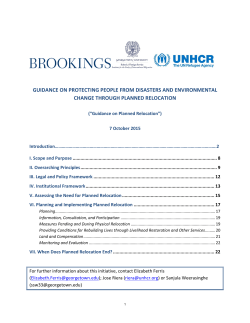 Guidance on protecting people from disasters and environmental