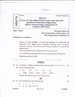 4EX6A Advanced Engg. Mathematics-II