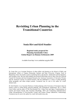 Revisiting Urban Planning in the Transitional Countries - UN