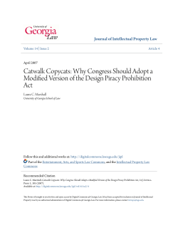 Catwalk Copycats: Why Congress Should Adopt a Modified Version