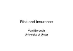 Risk and Insurance