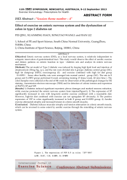 Effect of Exercise on Enteric Nervous System and the Dysfunction of