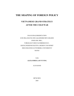 THE SHAPING OF FOREIGN POLICY