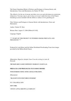 The Project Gutenberg EBook of Prefaces and Prologues to Famous
