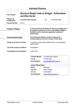 Individual Exec Member Decision Reports 2006-12-21