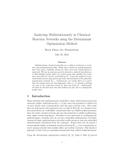 Analyzing Multistationarity in Chemical Reaction