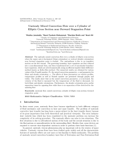Unsteady Mixed Convection Flow over a Cylinder of Elliptic Cross