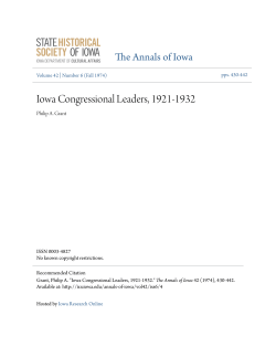 Iowa Congressional Leaders, 1921-1932