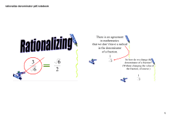 rationalize denominator pdf.notebook