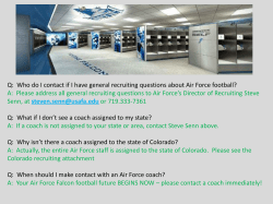 Air Force Recruiting Support Info