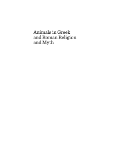 Animals in Greek and Roman Religion and Myth