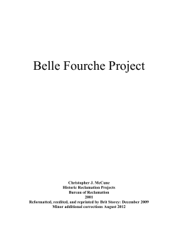 Belle Fourche Project - Bureau of Reclamation