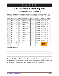 Half Marathon Training Plan