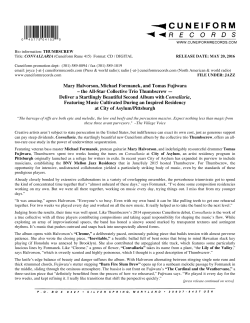 Press Release: Thumbscrew "Convallaria