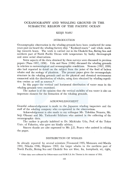 oceanography and whaling ground in the subarctic region of the