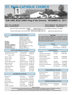 parish stewardship - St. Paul Catholic Church