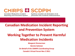 Canadian Medication Incident Reporting and Prevention System