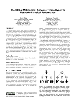 The Global Metronome - Cs.princeton.edu