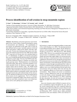 Process identification of soil erosion in steep mountain regions