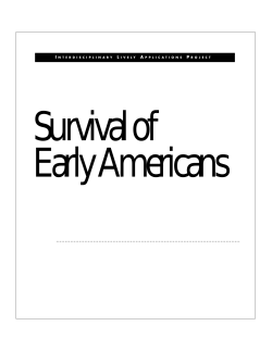 Survival of Early Americans