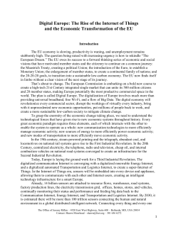 Digital Europe: The Rise of the Internet of Things