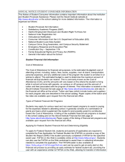 annual notice student consumer information