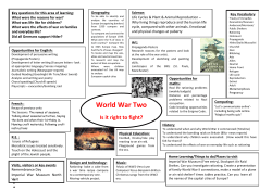 Autumn term topic overview