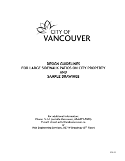 Design guidelines and sample drawings for large sidewalk patios