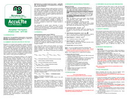 Myoglobin Test System Product Code: 3275-300