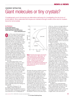 Giant molecules or tiny crystals?