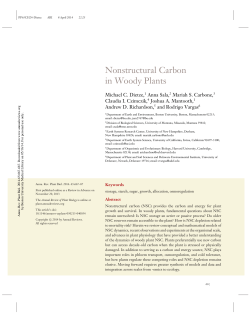 Nonstructural Carbon in Woody Plants - bu people