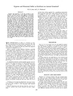Gypsum and Elemental Sulfur as Fertilizers on Annual