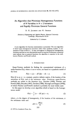 An Algorithm that Minimizes Homogeneous Functions of N Variables