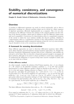Stability, consistency, and convergence of numerical discretizations