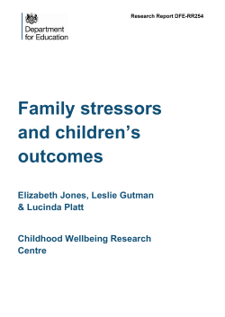 Family stressors and children`s outcomes