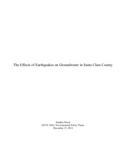 The Effects of Earthquakes on Groundwater in Santa Clara County