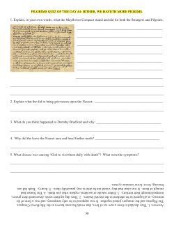 30 PILGRIMS QUIZ OF THE DAY #4: HITHER, WE HAVETH MORE