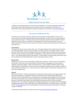 NY Now Trends - Toy Industry Association