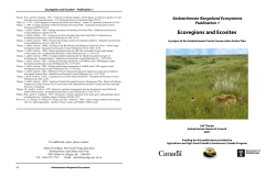Ecoregions and Ecosites - Saskatchewan Prairie Conservation