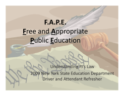 FAPE F d A it Free and Appropriate Public