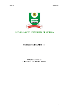AGR 201 MAIN - National Open University of Nigeria