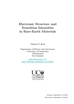 Electronic Structure Calculations Handout