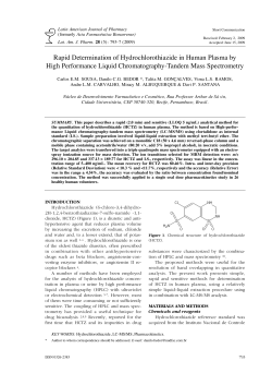 Rapid Determination of Hydrochlorothiazide in Human