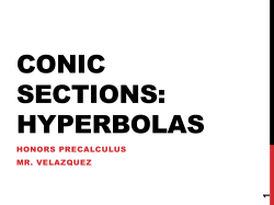 Conic Sections: Hyperbolas