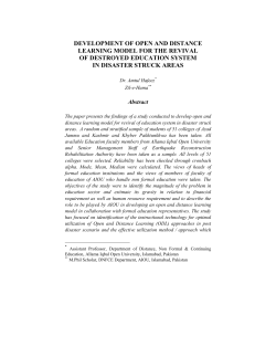 Print this article - Pakistan Journal of Distance and Online Learning