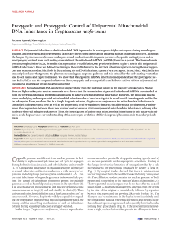Prezygotic and Postzygotic Control of