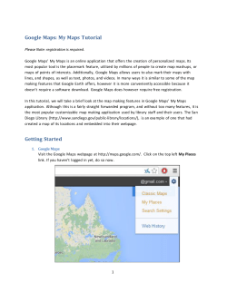 Google Maps: My Maps Tutorial Getting Started