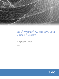EMC Avamar 7.2 and EMC Data Domain System Integration Guide