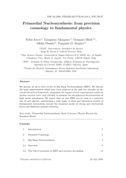 Primordial Nucleosynthesis: from precision cosmology to